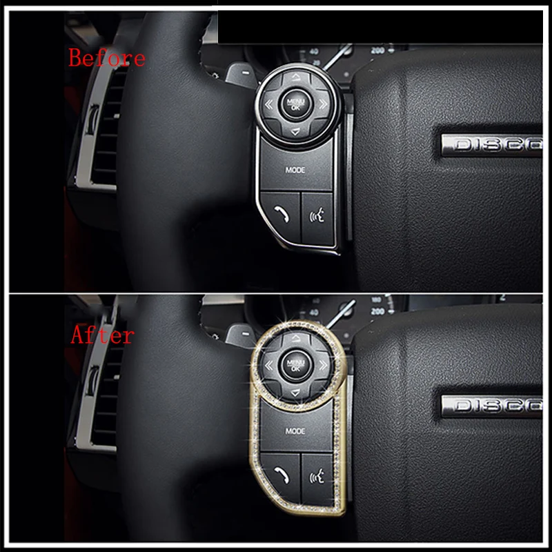 2 шт. серебристый/Золотой бриллиантовый стиль автомобильные аксессуары на