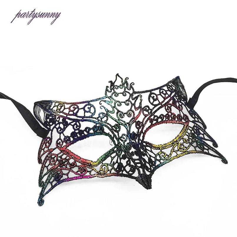 PF волк форма головы маска многоцветный кружева маски для женщины дамы Пром