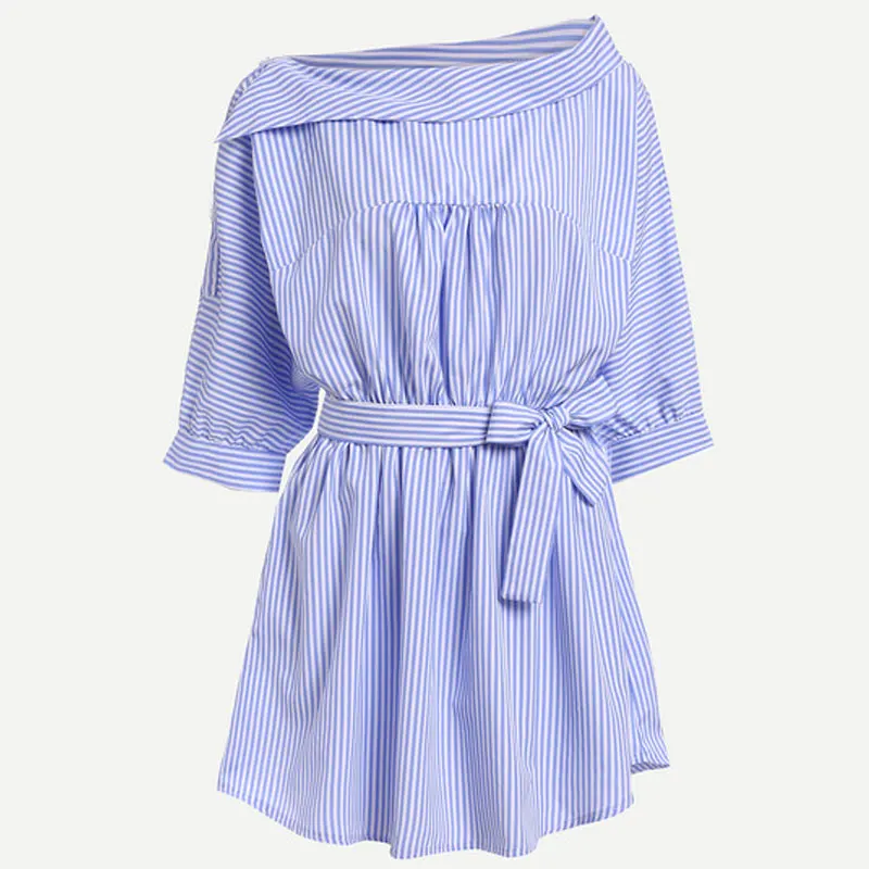 Женское платье с открытыми плечами в полоску|dress trendy|dresses for large womendress david |