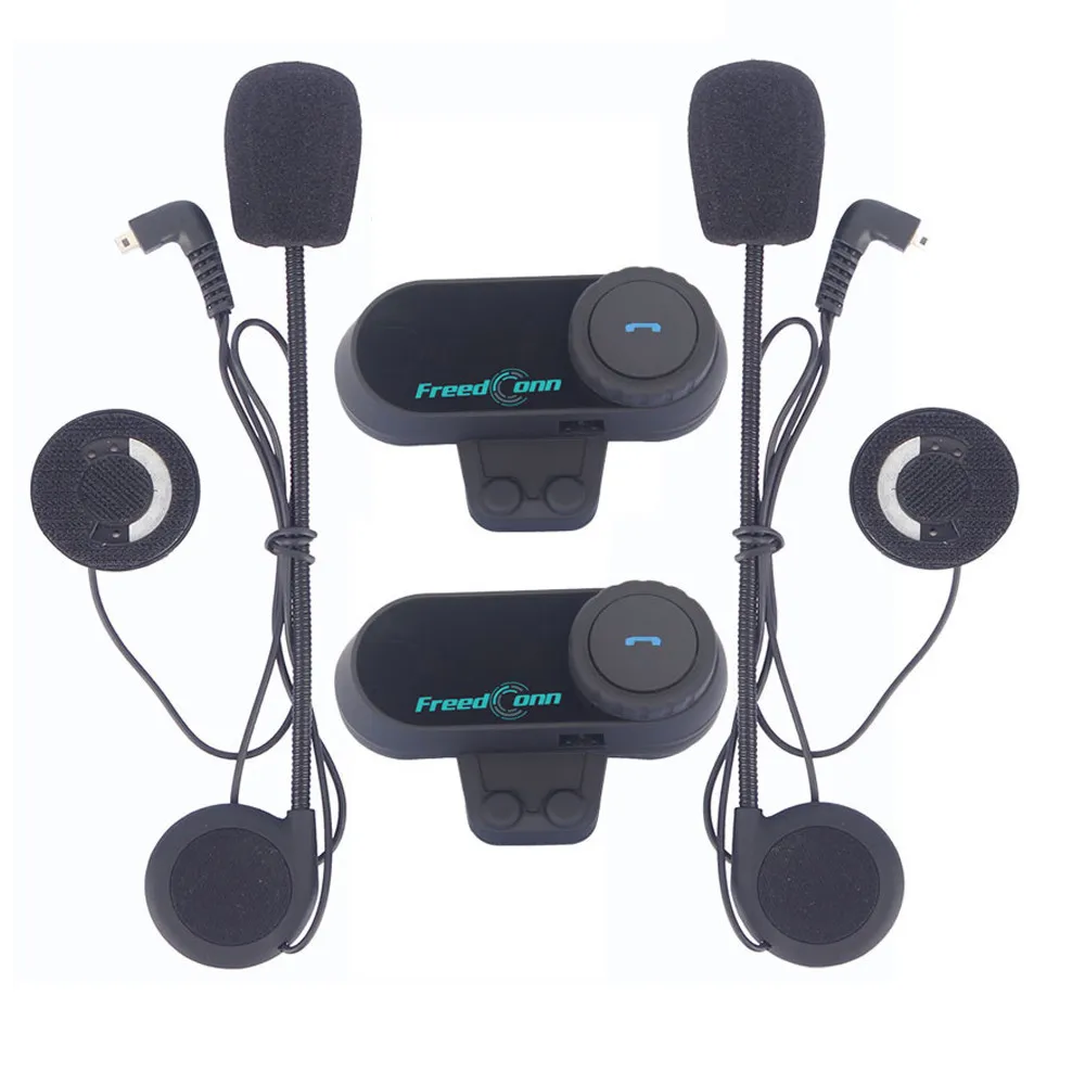 2 шт. FreedConn FM Интерком 100 м Bluetooth мотоциклетный шлем T-COM OS домофон гарнитура мягкий микрофон для 3 всадников