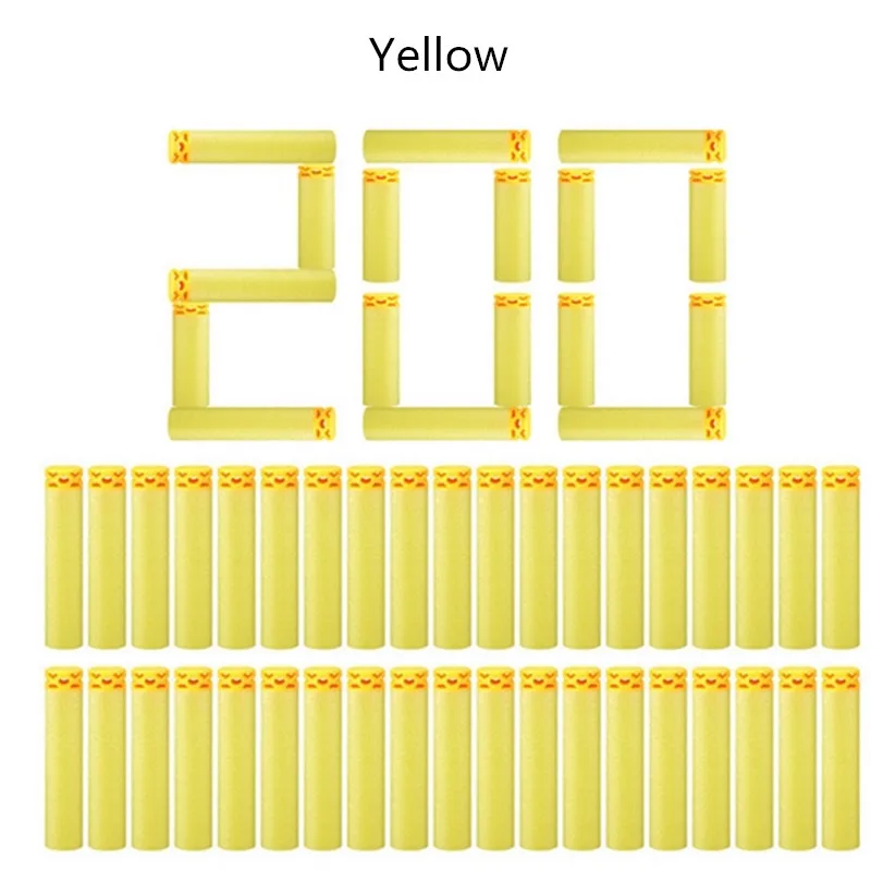 200 шт, мягкие полые отверстия, 7,2 см, заправка, Дротика, пули для Nerf, пистолет, бластер, N-strike, элитные аксессуары, детский пистолет, игрушка