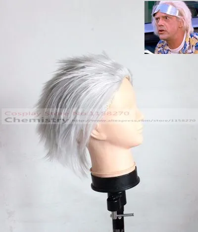 Назад в будущее доктор Эмметт коричневый Косплей hairwear|Аксессуары для костюмов| |