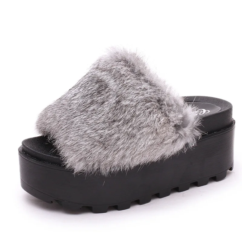 Leisure Open Toe Women Platform Flat with Slippers High Solid Shoes Outside Summer Slides | Обувь