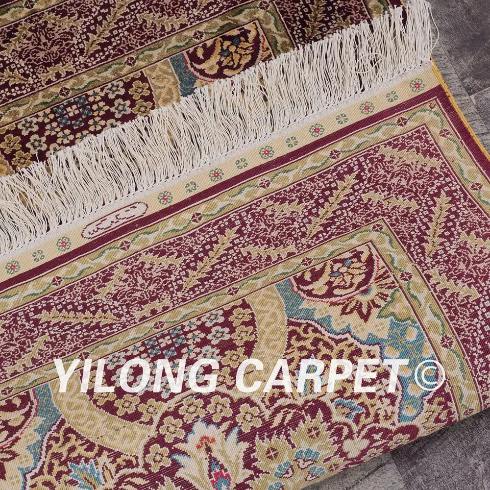 Yilong 2 'x 3' красный цвет классический Турецкий Дизайн Ручной Работы античные