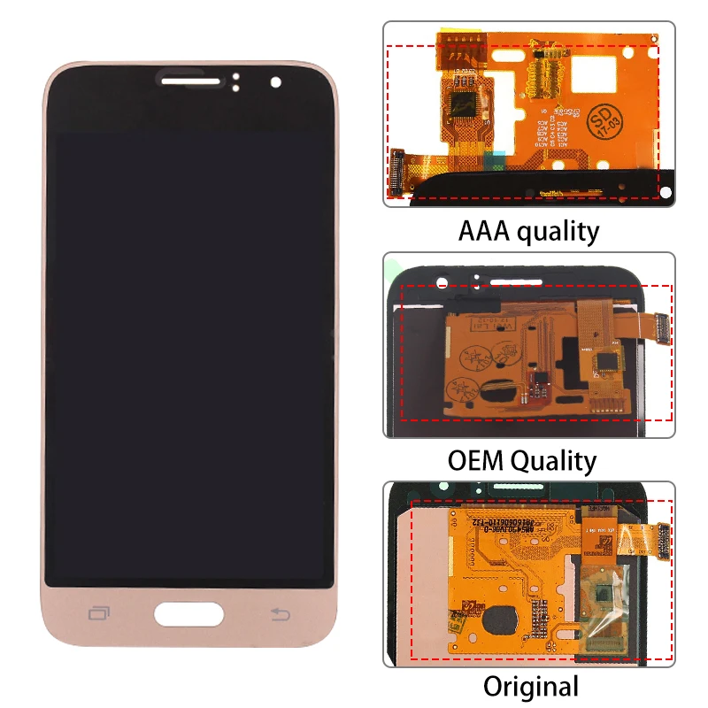 Регулировать яркость Дисплей для samsung Galaxy J120 J1 2016 SM-J120F/DS J120M J120H ЖК-дисплей Экран