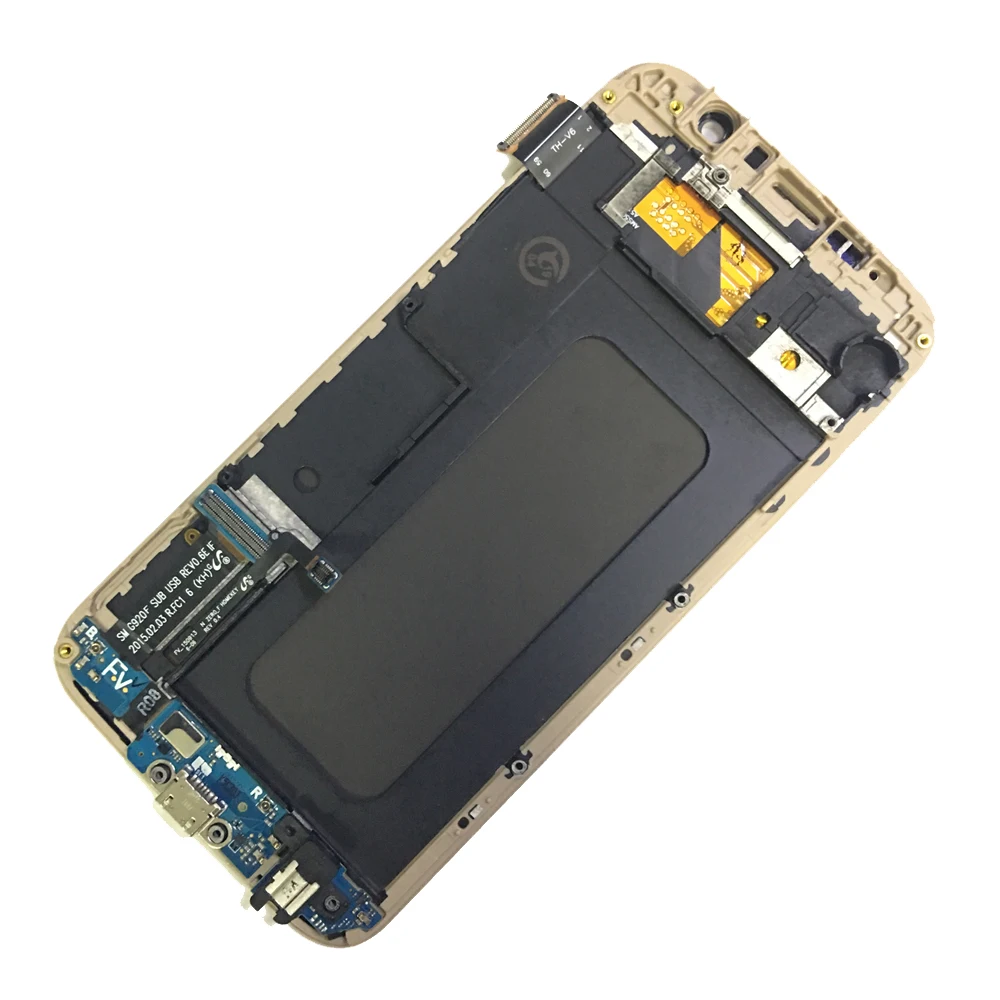 ЖК дисплей для Samsung Galaxy S6 G920F G920A G920T сенсорный экран дигитайзер рамка в