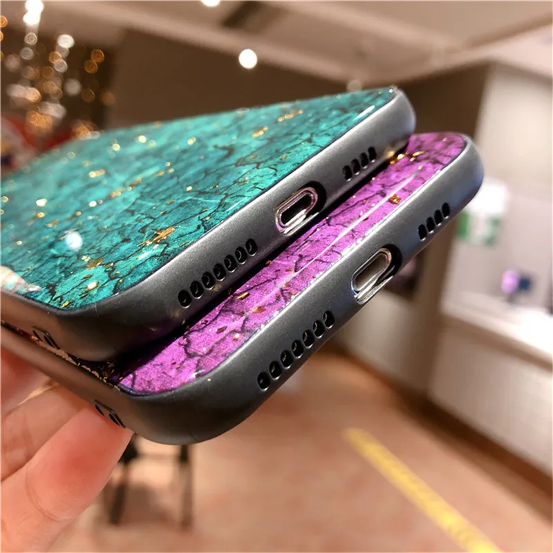 Чехлы для huawei p20 pro p20lite роскошный золотой фольгированный блестящий чехол под