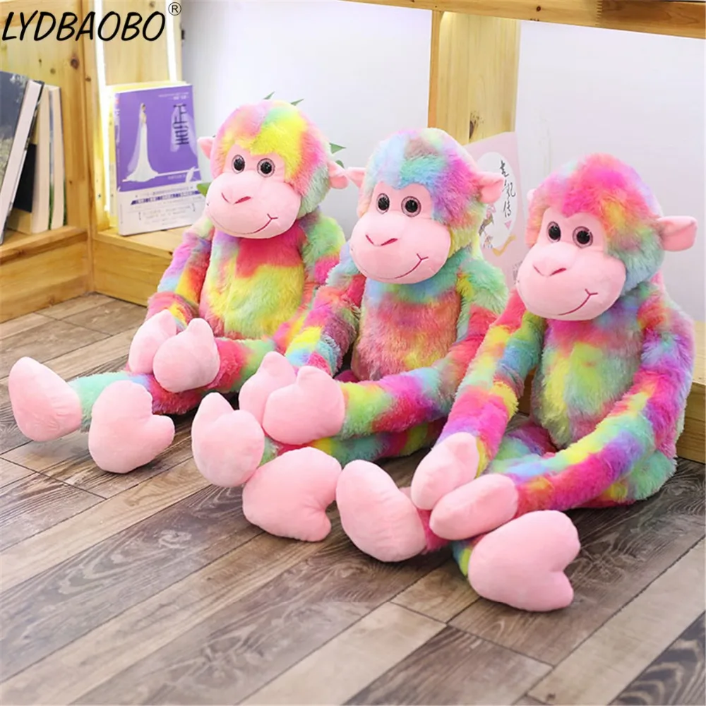 

1pc 80cm Kawaii Rainbow Monkey Stuffed Doll Plush Toy Baby Sleeping Appease Animal Doll Kid Soft Pillow Birthday Christmas Gifts