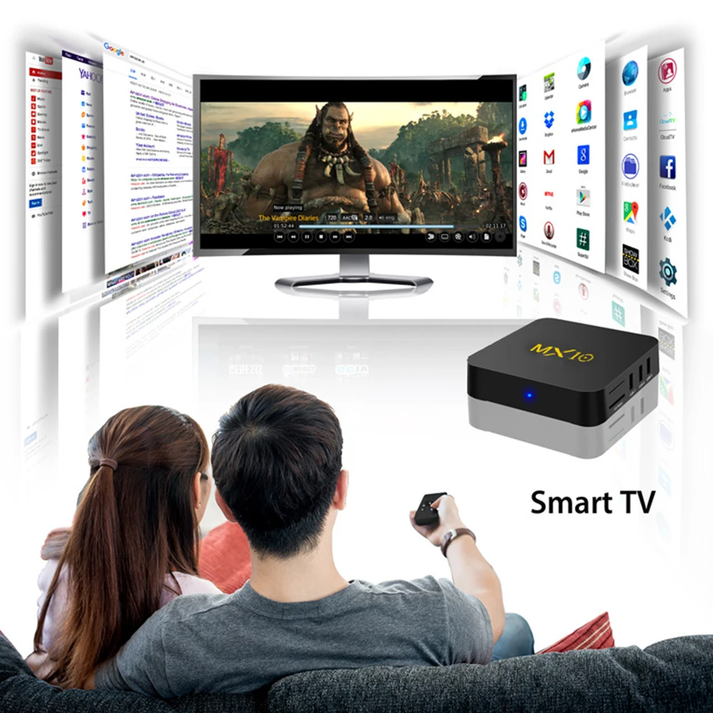 Мини ТВ бокс смарт приставка HDR 4K Android tv 7 1 Box wifi 4 ГБ 32 Google Cast Netflix IP