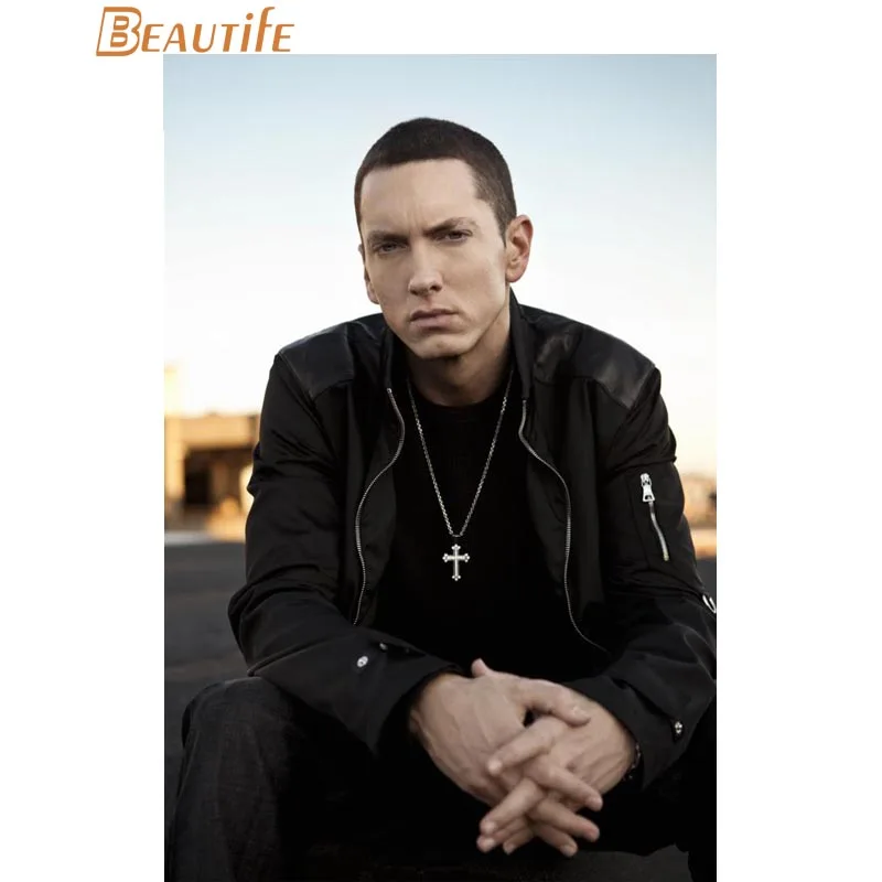 Горячая Распродажа индивидуальный постер Eminem для украшения дома Модный Шелковый