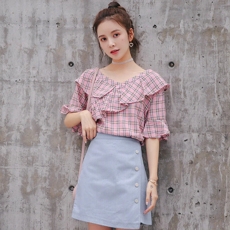 

Mori Girl Cute Set Skirts Tenes Girls Japanese Summer Student Sukol Pink Top + Skirt Fashion Japan Style Loose Women's Two-piece