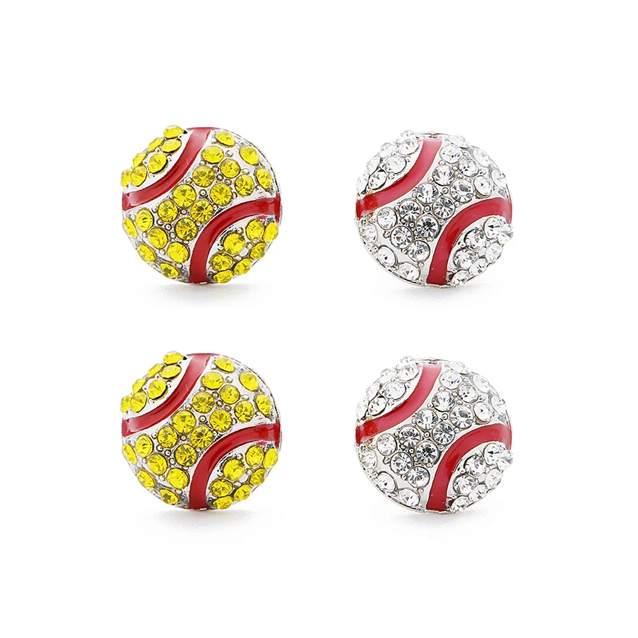 Sauvoo 1 Pair Baseball Stud Earrings Men Silver Gold Color 13*16mm Ear Piercing Jewelry for Women Dropshipping | Украшения и