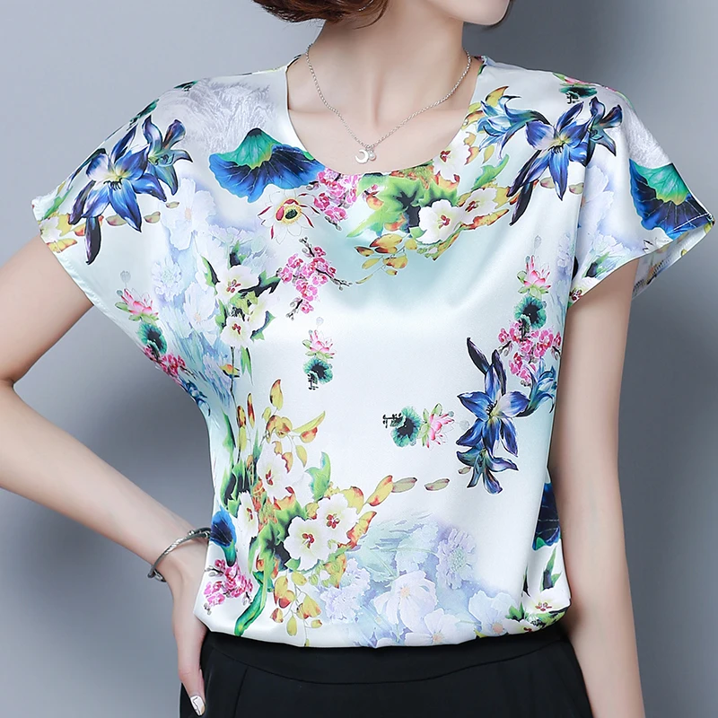 Женские блузки повседневные женские топы Новинка лета 2019 Цветочная рубашка