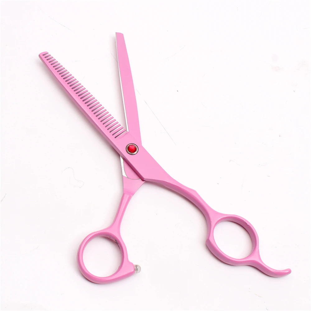 C3100 4Pcs 7" 19.5см Ножницы для стрижки волос JP 440C розового цвета с животным рисунком для профессиональных парикмахерских салонов по уходу за собаками.