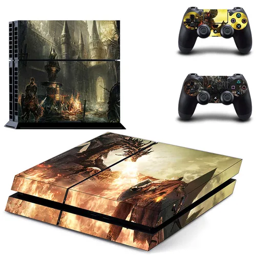 DPTM2085 Rise of Tomb Raider наклейка для PS4 виниловая наклейка, стикер для консоли sony Playstation 4 и 2 контроллера наклейка для PS4 наклейка - Цвет: DPTM2085