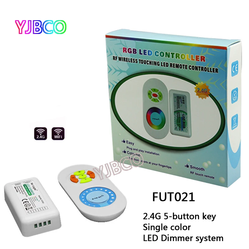 2 4G Wi Fi FUT021 Одноцветный Milight DC12V/24V 10A RF 4 г Гц диммер СВЕТОДИОДНЫЙ яркости затемнения
