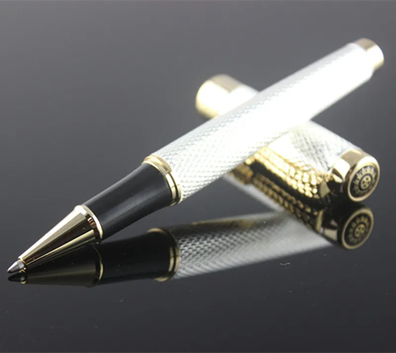 JINHAO 1200 Роскошная металлическая ручка с драконом Canetas с золотым зажимом, черная ручка с заправкой, деловая ручка для руководителя, быстрое письмо, шариковая ручка, подарочная коробка - Цвет: A