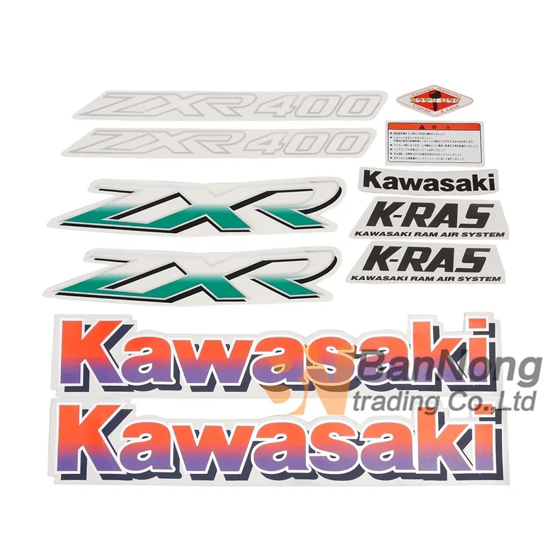 Наклейка на мотоцикл Bady sticker s наклейки на топливный бак для Kawasaki ZXR250 ZXR400 ZXR 250 400 - Цвет: ZXR 400 green