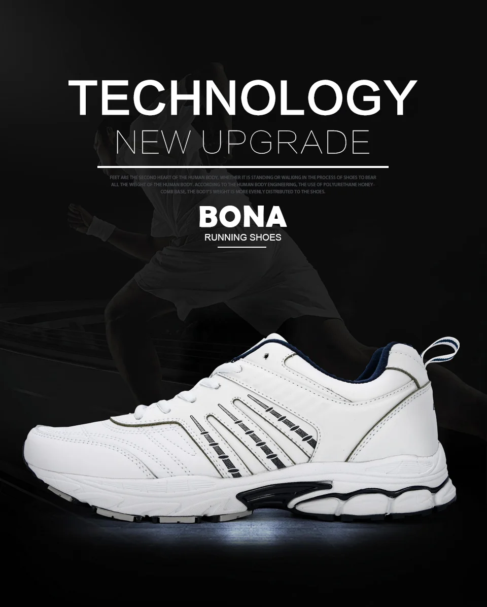 BONA/Новинка года; дышащие мужские кроссовки; zapatillas hombre Sapatos; мужские спортивные кроссовки
