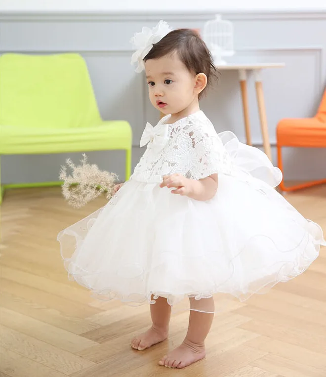 

Baby Dresses for Girls 2018 Formal Chiffon Flower Baby Girl Dress Clothes 1 year Newborn baptism Clothing 2pcs/set dress+shawl
