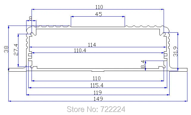 10 шт./лот 149*38*155 мм алюминиевый электронный проект PCB корпус Артикул теплоотвод