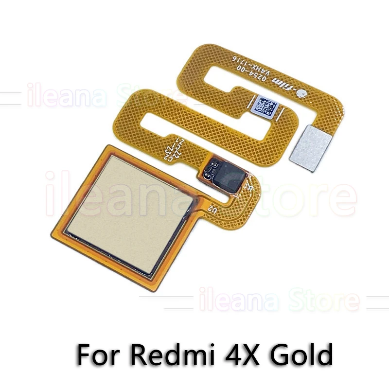 For Redmi 4x Gold Оригинальная задняя кнопка домой датчик отпечатков пальцев гибкий кабель для Xiaomi Redmi Note 4 4x Global Pro Запчасти для телефонов - Цвет: For Redmi 4x Gold