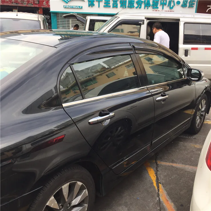 Пластиковый козырек для окна Civic вентиляционные оттенки защита от солнца и дождя