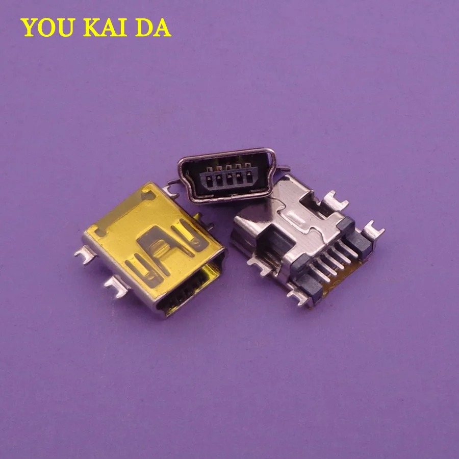 50 шт. мини USB разъем типа B 5 контактный SMT Раковина 1 7 гнездовой 2 0 запасные части