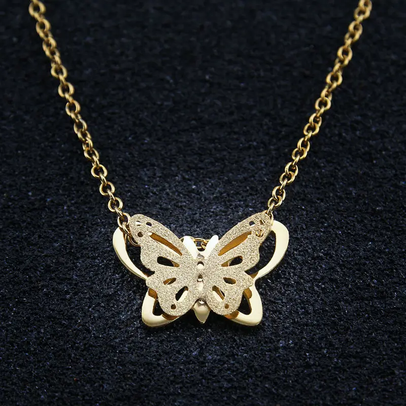 Модные ожерелья с подвесками в виде бабочек для женщин ожерелье-чокер нажимным