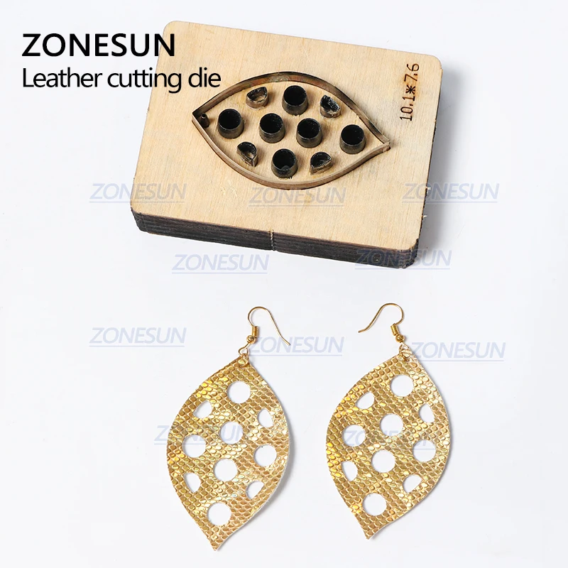 ZONESUN H1 сделай сам на заказ резак для кожаных сережек вырезанные из кожи серьги