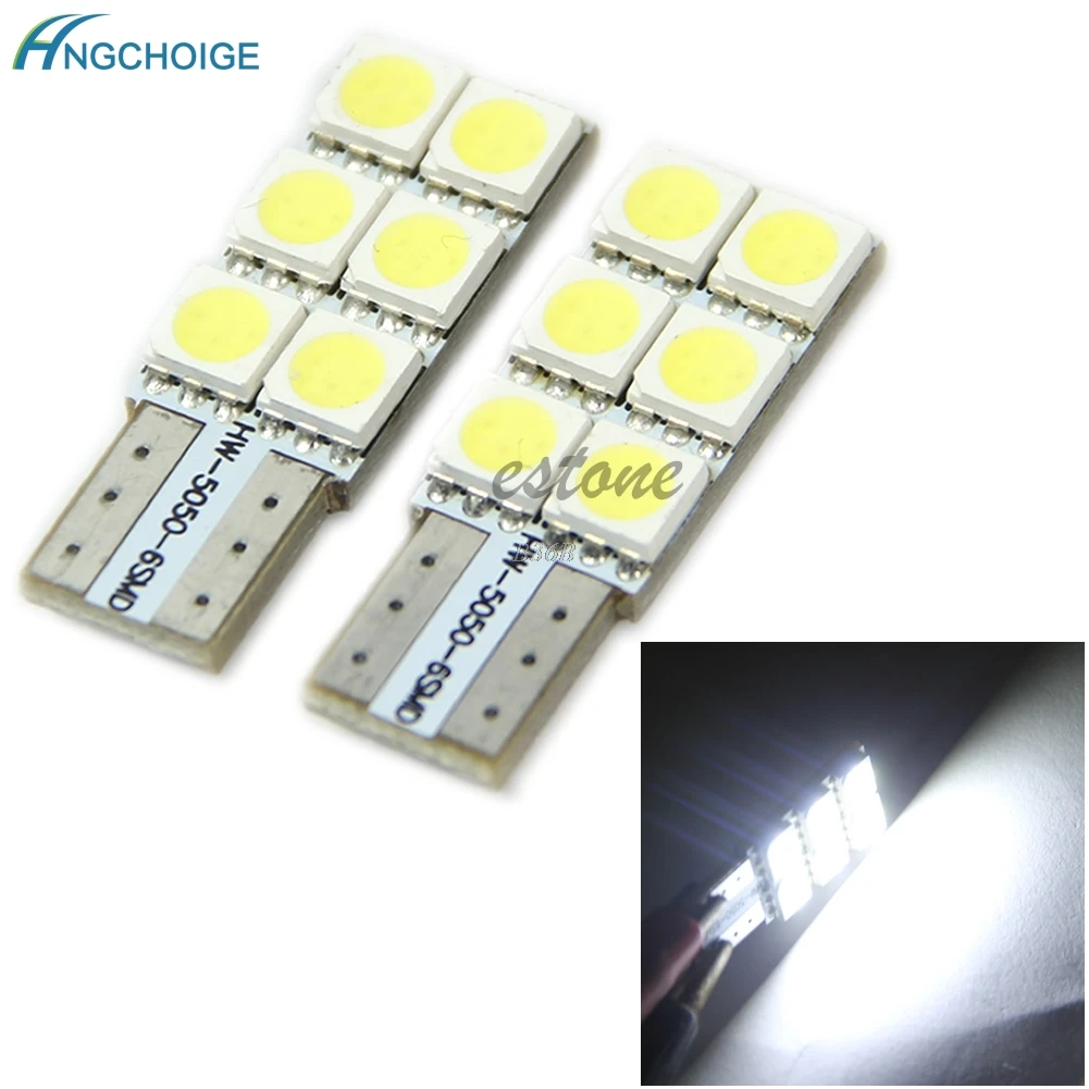 2X T10 194 168 5050 6 SMD СВЕТОДИОДНЫЙ клиновидный фонарь Автомобильный задний Поворотный