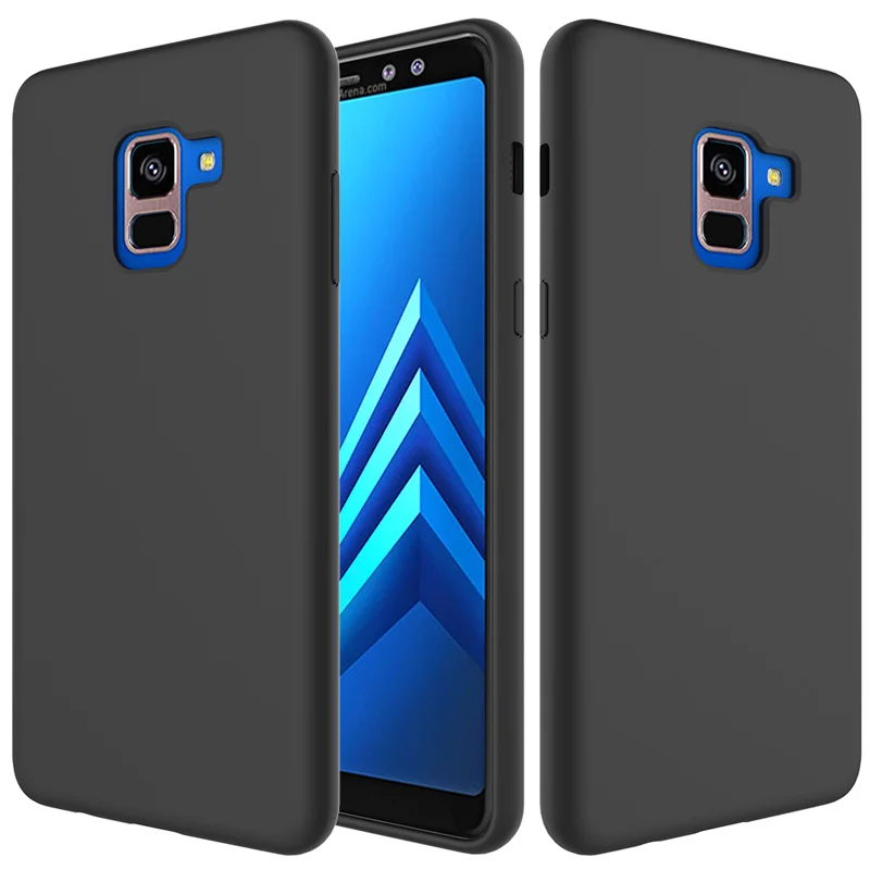 Жидкий силиконовый чехол для samsung Galaxy A8 Plus A530F A730F мягкий гелевый резиновый чехол высокого качества