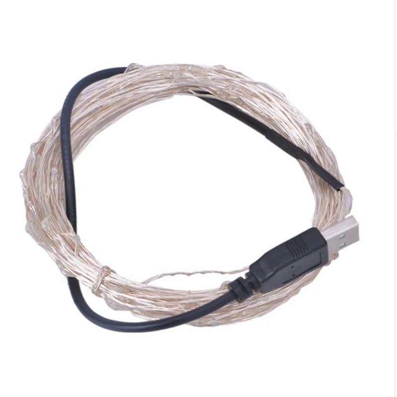 СВЕТОДИОДНЫЕ гирлянды 10 м 5 медная проволока В USB управляемая светодиодная