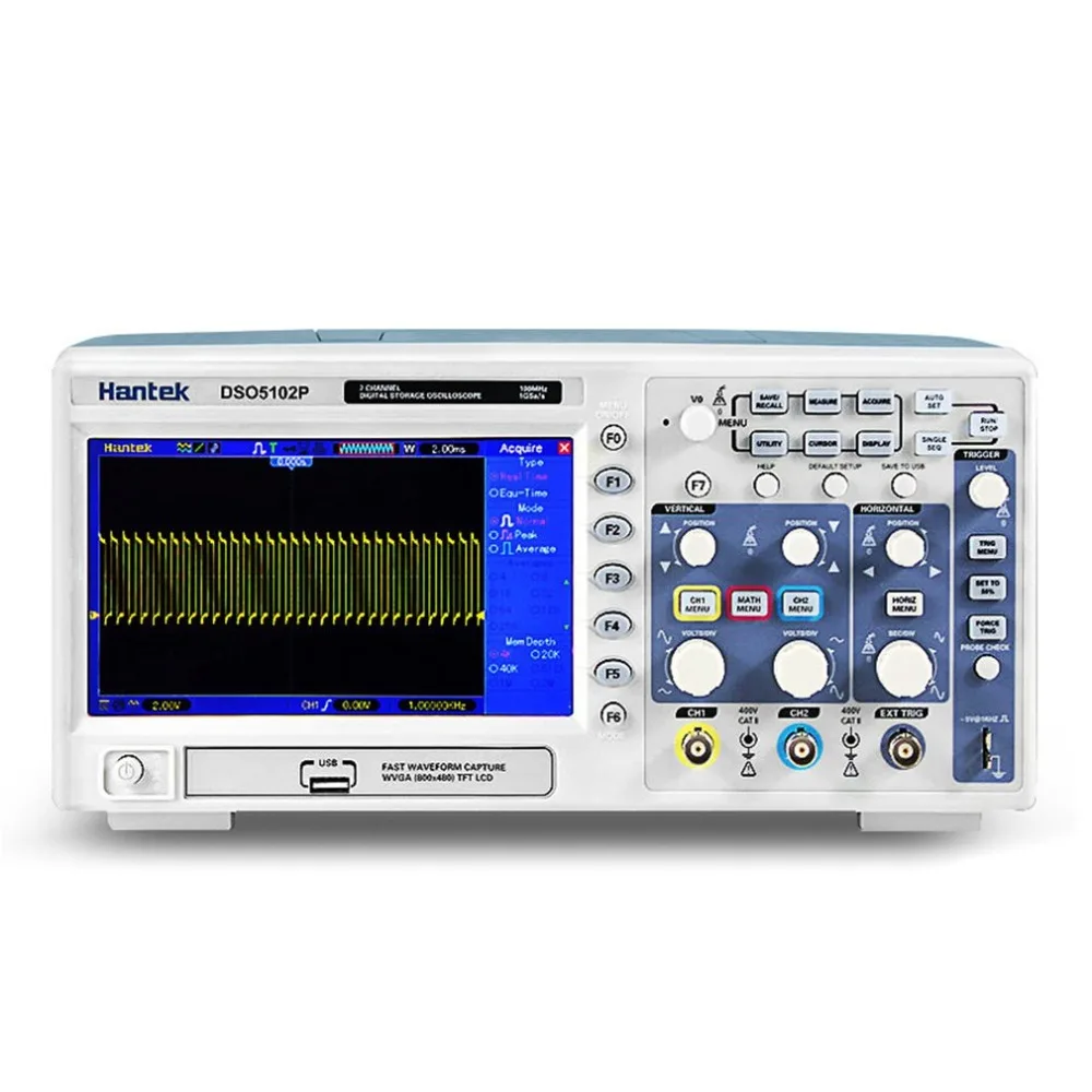 DSO5102P Цифровой осциллограф 100 МГц 1Gsa/S 2-CH 7 &quotTFT дисплей USB WD Портативный Ручной |