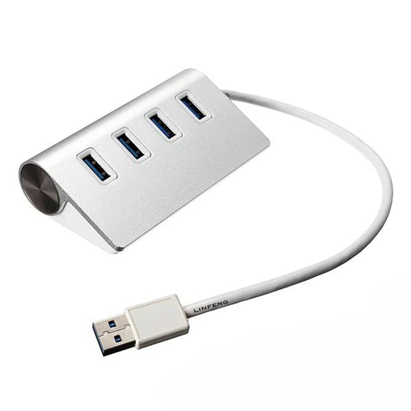 Хорошее качество Щепка USB 3 0 концентратор 4 порты Splitter адаптер Алюминий хаб для