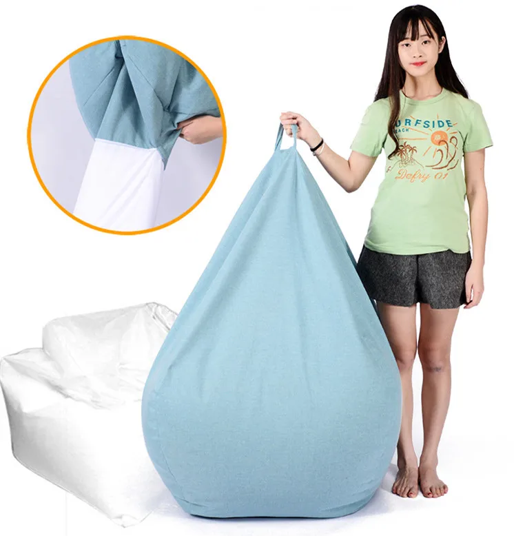 Bean Bag Обложка для гостиной Спальня балкон татами одного окна Air погремушка мебель для дома без заполнения ленивый погремушка кровати