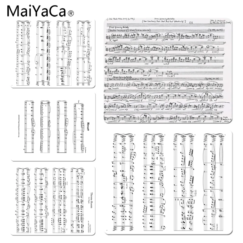 MaiYaCa музыкальная оценка ультра тонкий узор большой коврик для мыши ПК