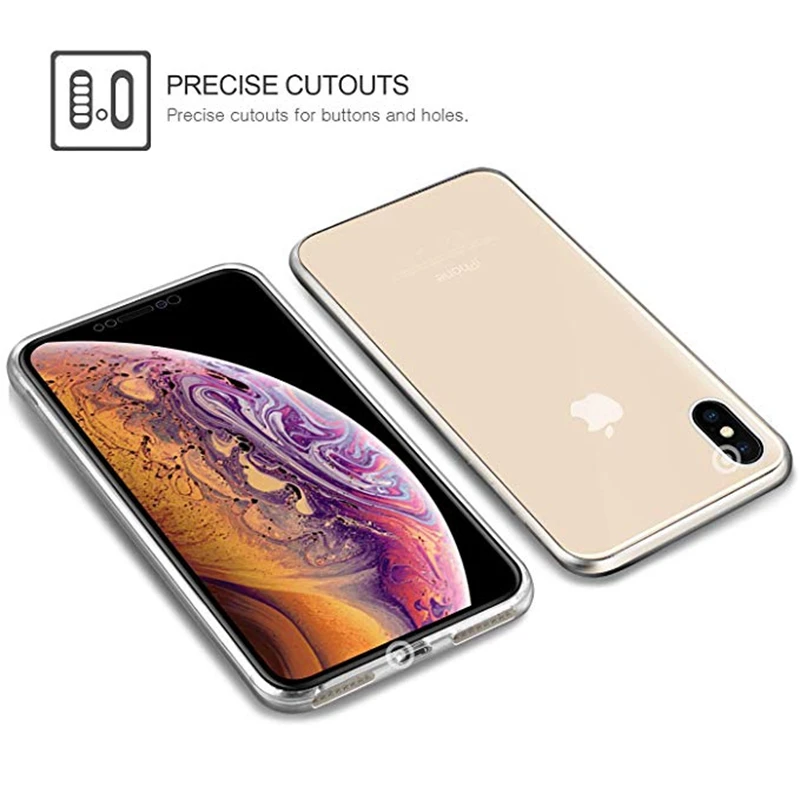 Полноразмерный мягкий прозрачный чехол 360 градусов для iphone 7 8 6 6s Plus X 10 Ten XS MAX XR