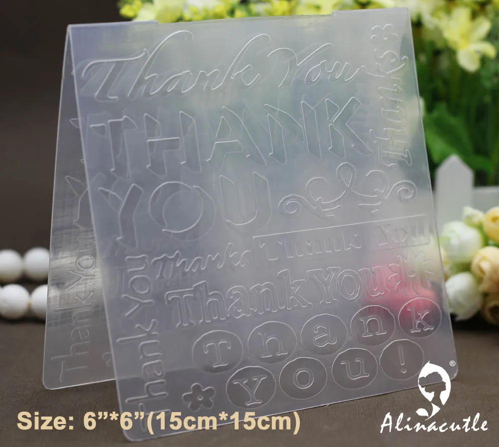 6 &quotX 6&quot пластиковая папка для тиснения Alinacraft благодарим вас скрапбук альбомная
