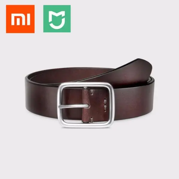 Кожаный ремень для отдыха xiaomi Mijia Qimian из коровьей кожи с пятью отверстиями, Ширина 38 мм, аллюминевая пряжка, ремешок для умного дома xiaomi, поясная повязка