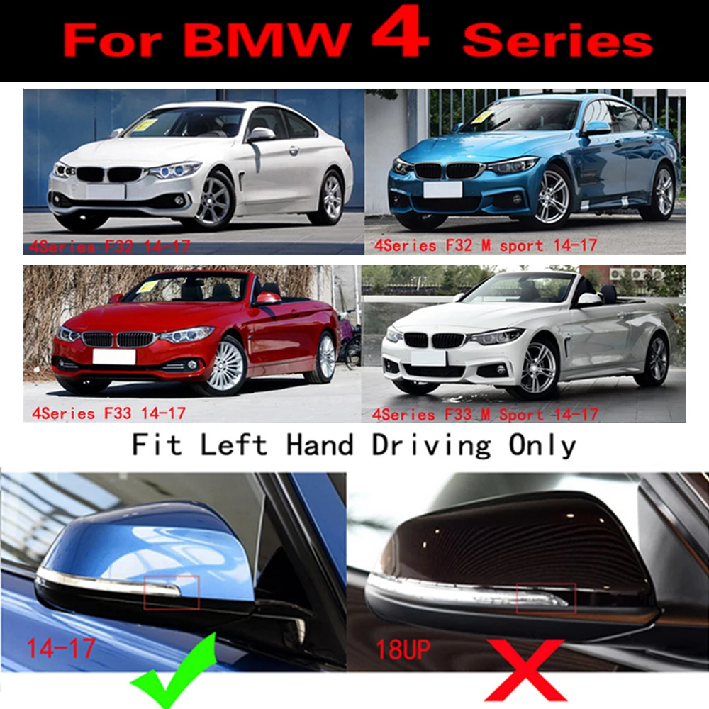 Боковые зеркальные чехлы из углеродного волокна 4 серии колпачки для BMW F32 F33 2