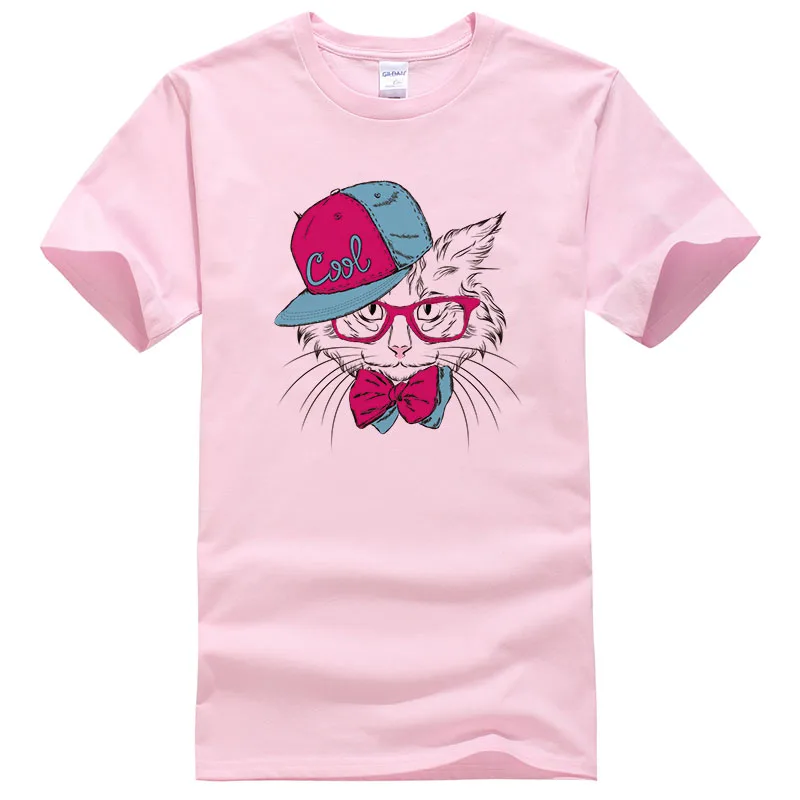 Мужская/женская футболка с 3d-рисунком кошки в стиле Харадзюку | Мужская одежда