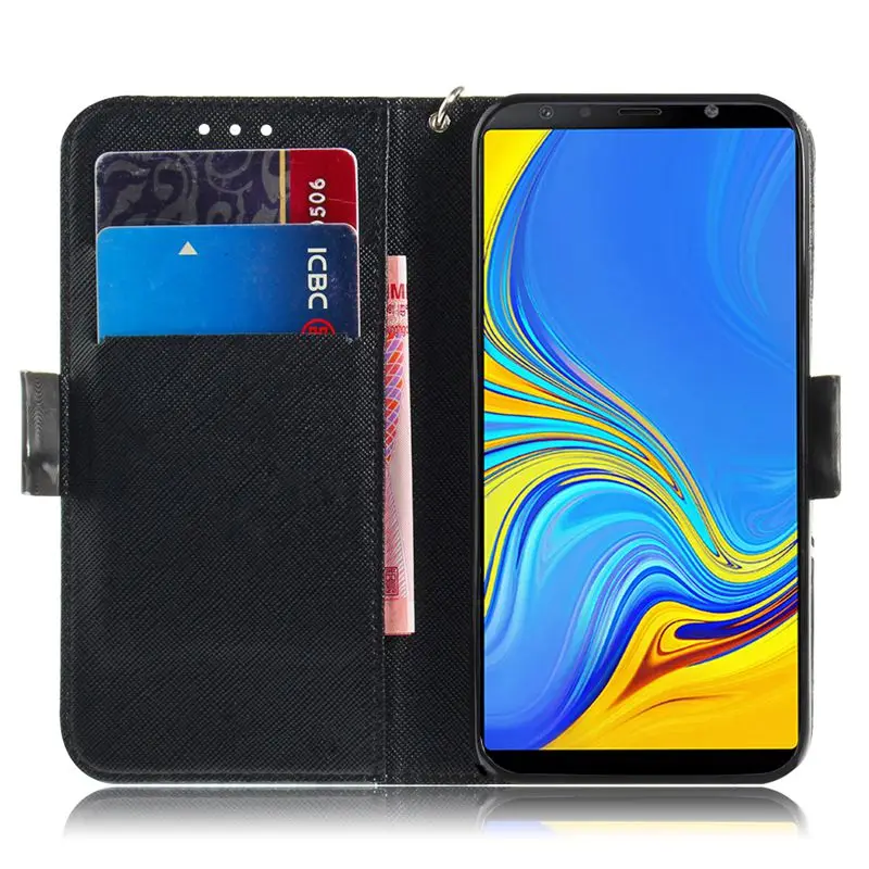 Роскошный чехол кошелек с откидной крышкой для Samsung Galaxy A3 A5 2017 A6 A7 A8 A9 Plus 2018 3D