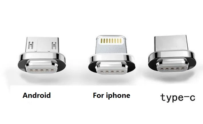 Магнитный Micro USB кабель для передачи данных Apple iPhone зарядный Android & Type C + адаптер