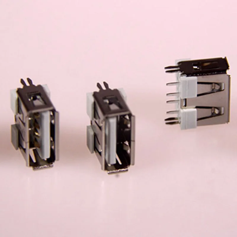 10 шт. USB2.0 AF 10.0 Разъем Типа Женский 180 Градусов ж/Вьющиеся Рот USB Адаптер DIY Провода