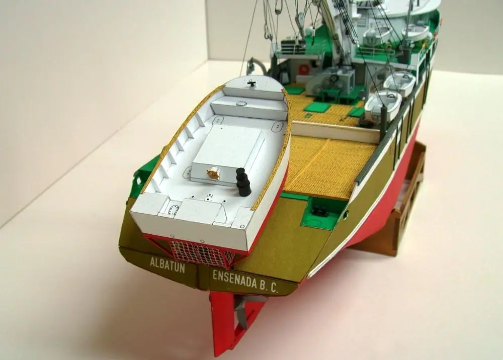 Высококачественный польский альбутун рыбацкая лодка из тунца 3D набор бумажных