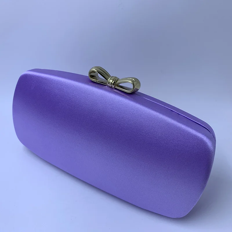Purple A Королевская ночная рубашка новые фиолетовые атласные клатчи жесткий футляр и вечерние сумки для женщин вечерние сумки для выпускного вечера bolsas - Цвет: Purple A