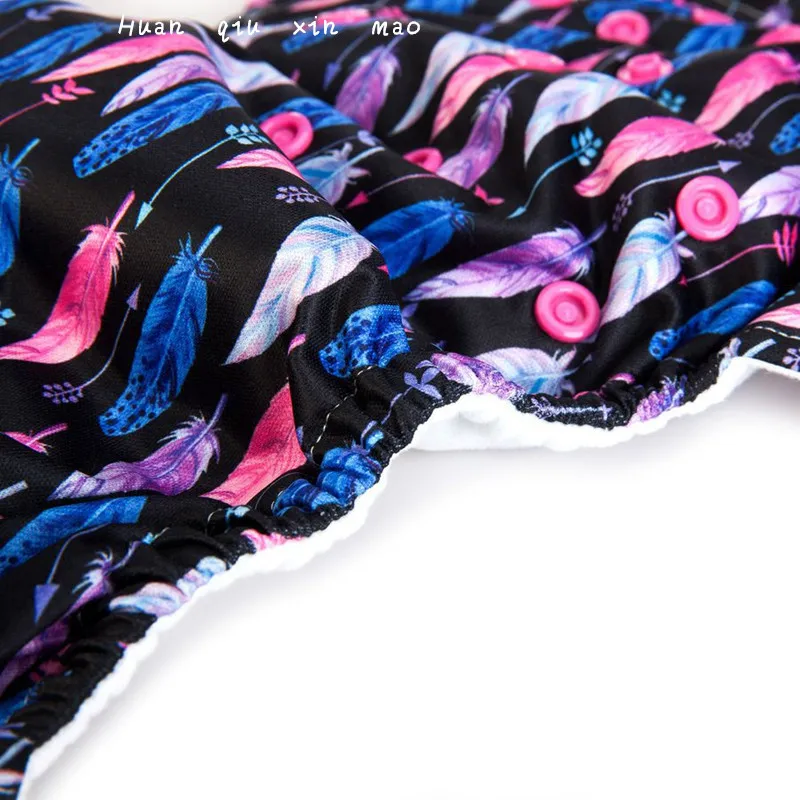 Детские Водонепроницаемые Многоразовые подгузники многоразовые из ткани AIO с 1