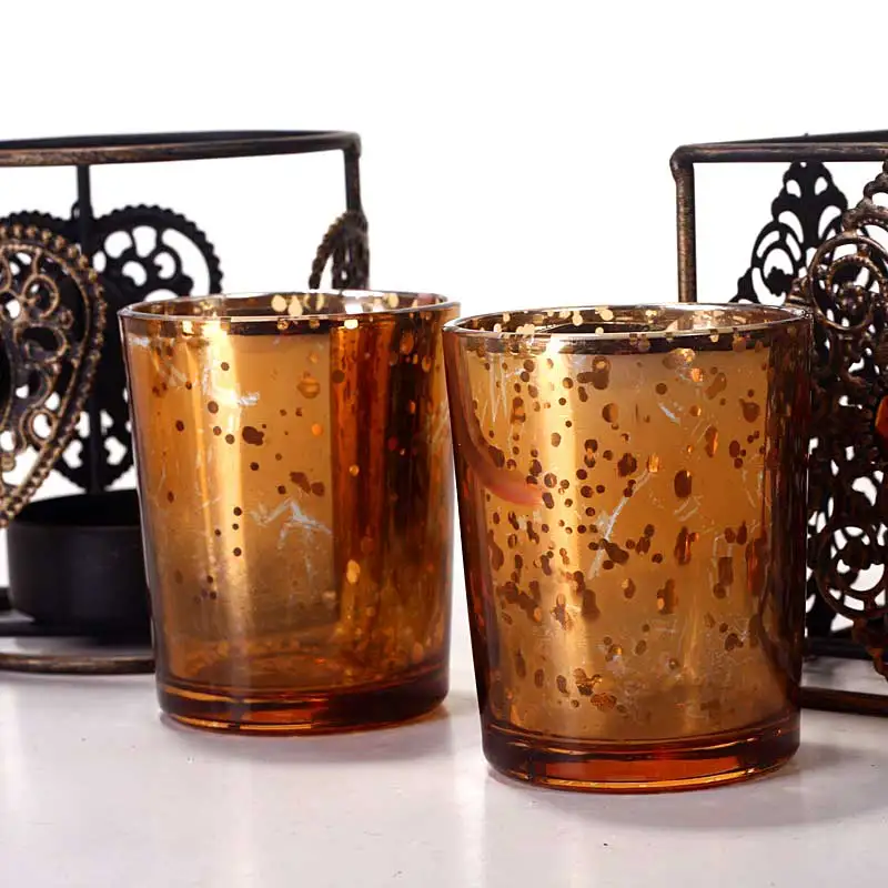 PINNY Bohemian Retro Gemstone Candlestick New Classical Metal Glass Candle Holder Home Decoration Accessories Vintage Lantern | Дом и сад