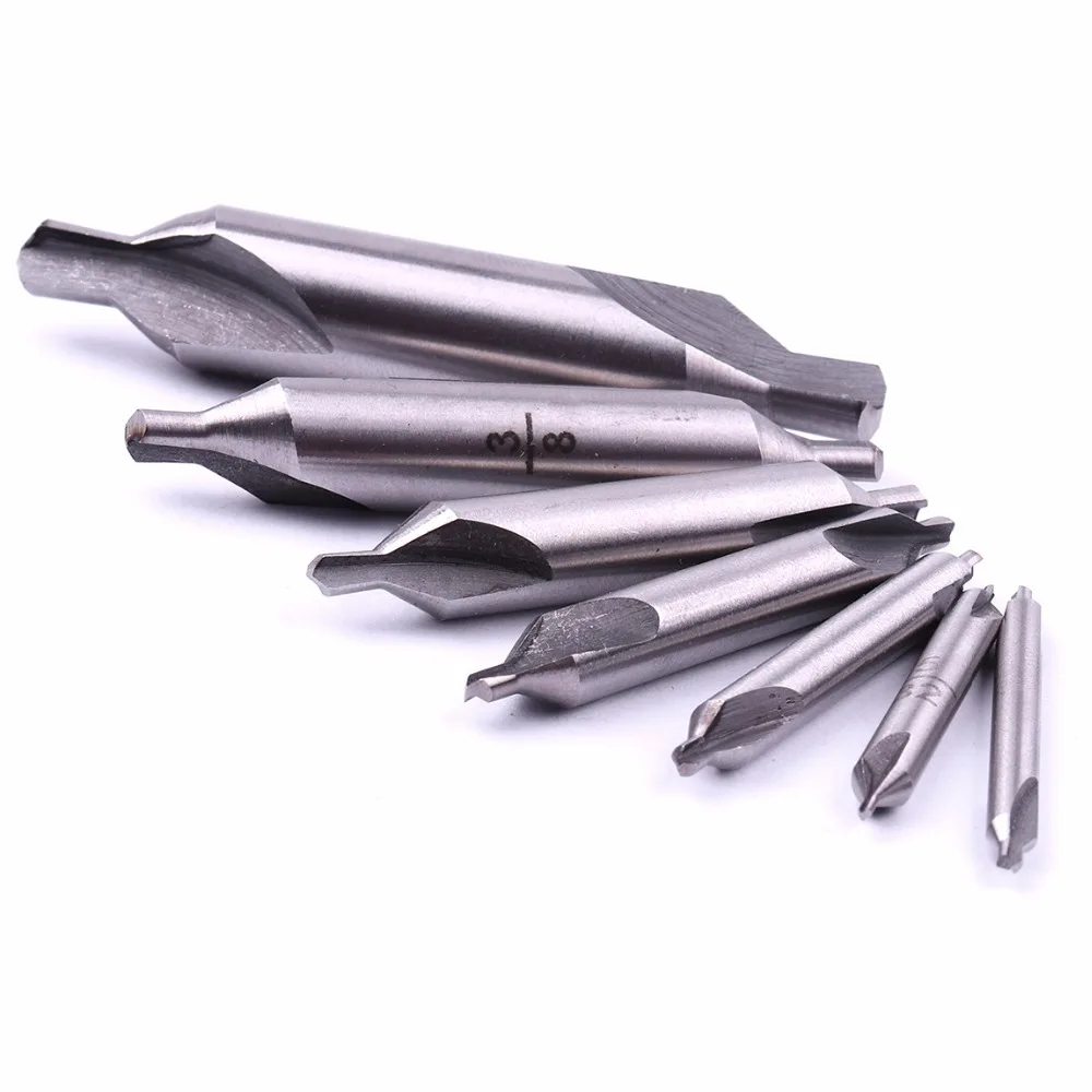 4 шт. HSS 1/8 &quot5/32&quot центр сверла бит 60 градусов угол зенковки сверло токарный